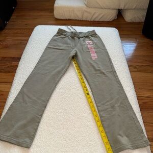 Arizona Jean Company Olive Sweatpants with Pink Accents